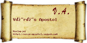 Vörös Apostol névjegykártya